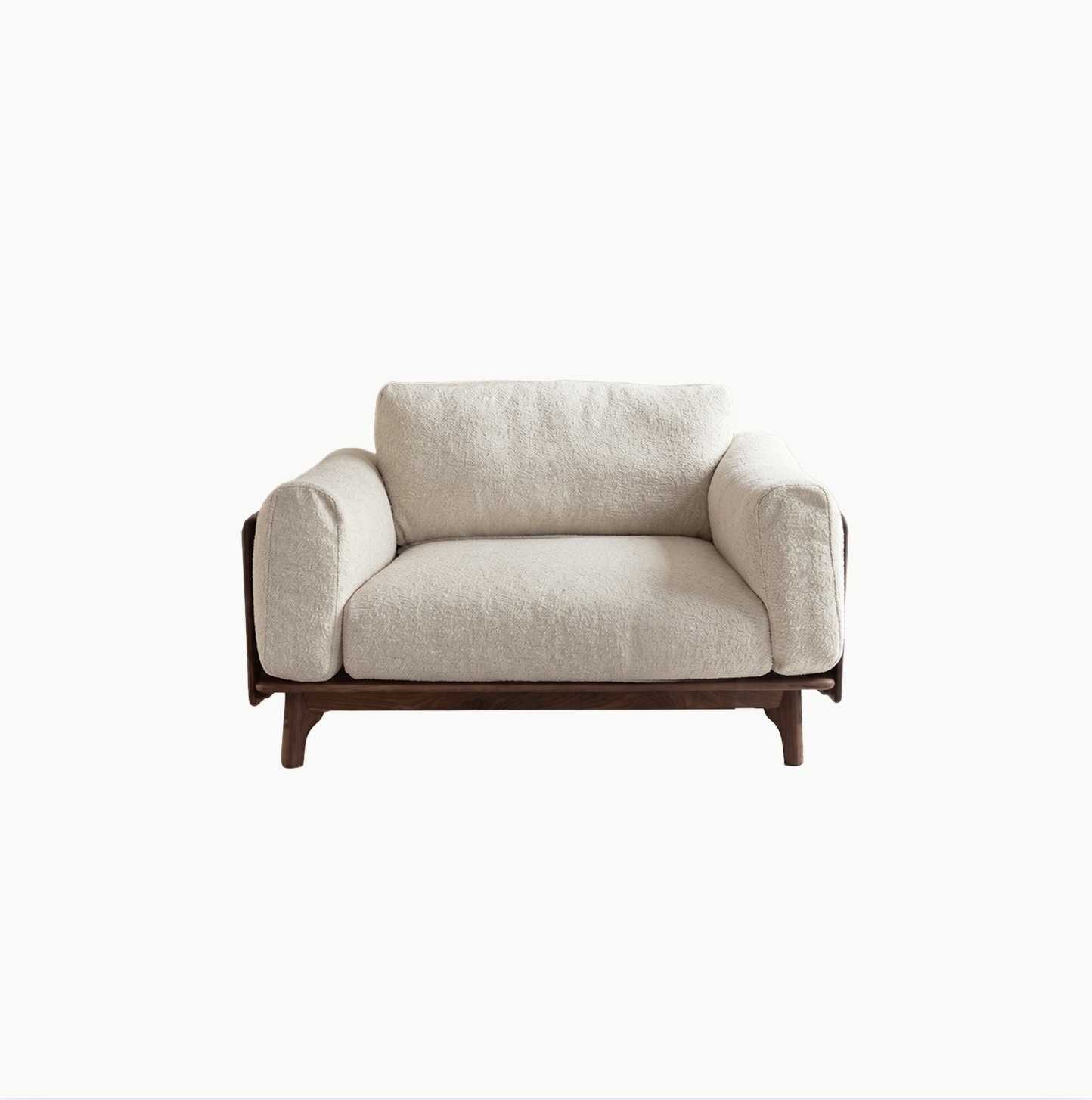 HONA, SFD_001, sofa đơn phong cách Japandi thanh lịch, 95x97x80cm, Plywood phủ Veneer, Nội thất Nhà Trên Cao