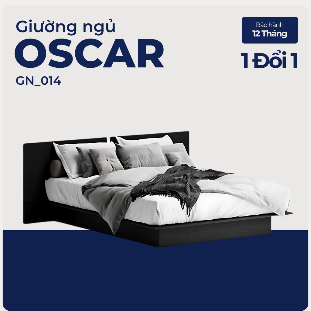 OSCAR, Giường ngủ cao cấp hiện đại, GN_014, 200x160x23cm, Nội thất Nhà Trên Cao