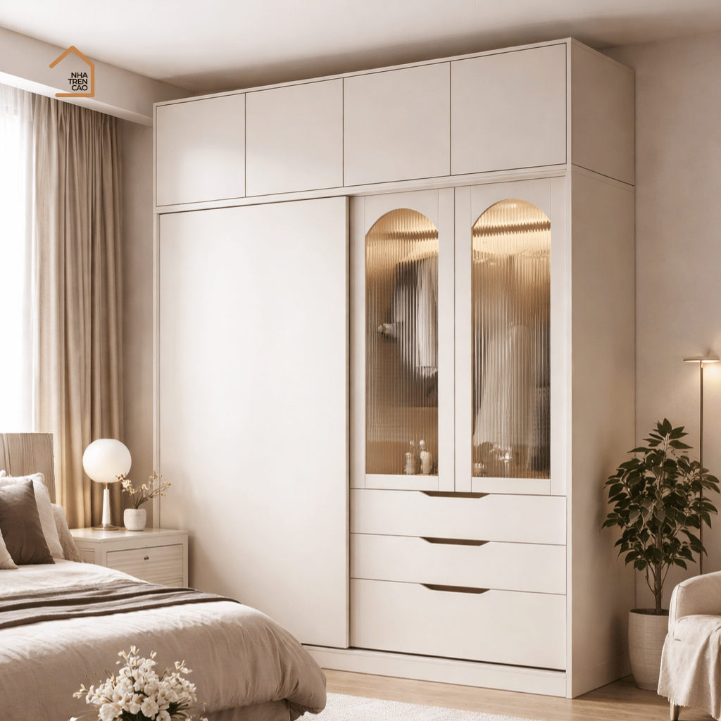 WEYS, TQA_035, Tủ quần áo phong cách hiện đại thanh lịch, 160x60x210cm, Nội thất Nhà trên cao