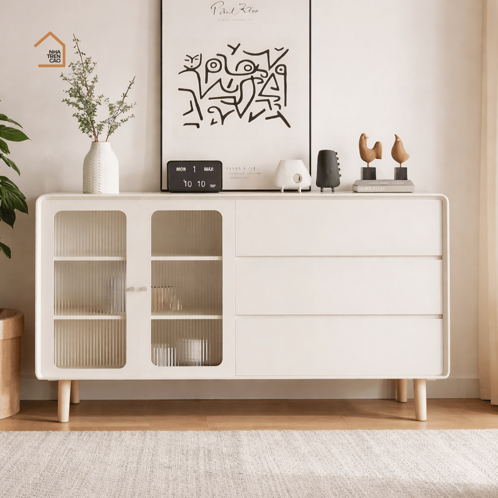 CLAIR, TLT_033, Tủ lưu trữ phong cách hiện đại,MDF phủ sơn 2K, 140x40x80cm, Nội thất Nhà trên cao