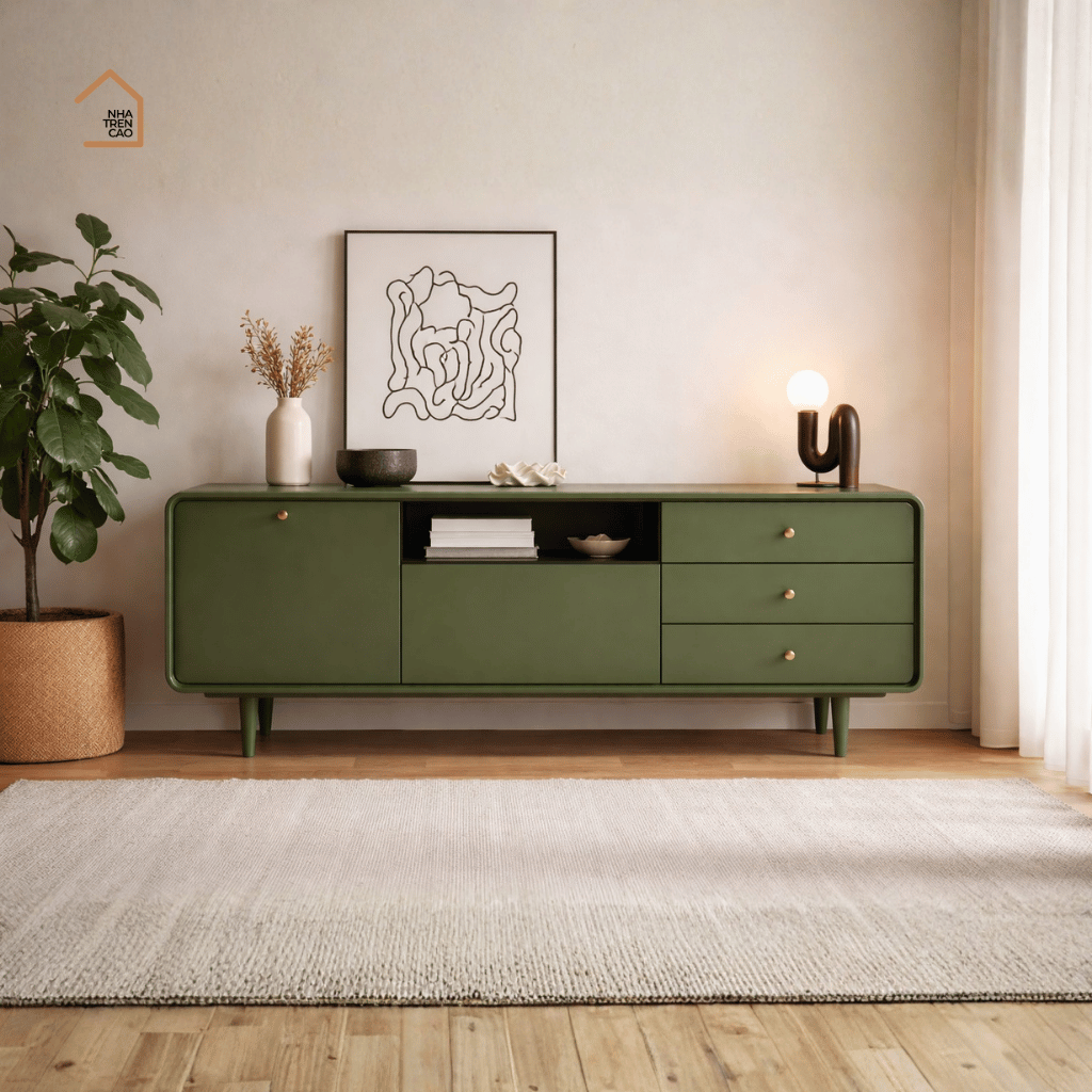 HILMA, TTV_070, Kệ tivi đa năng phong cách hiện đại, 180x40x55cm, MDF phủ sơn 2K, Nội thất Nhà Trên Cao