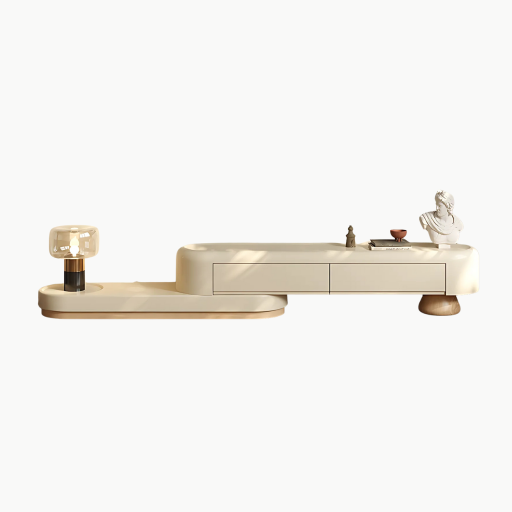 CONNIE, TTV_045, Kệ tivi thiết kế bo góc hiện đại , 240x40x45cm, MDF phủ sơn 2K, Nội thất Nhà Trên Cao