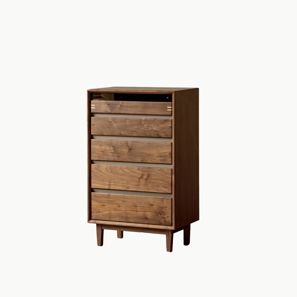 HONA, 60x40x120cm, Tủ lưu trữ sang trọng, TLT_090, Plywood phủ veneer, Nội thất Nhà trên cao