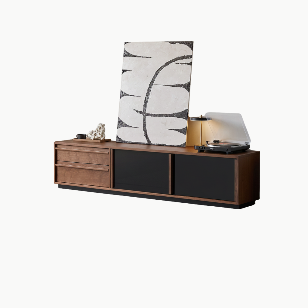 LINEA, TTV_092, Tủ TV Hiện Đại Tinh Giản, 180x40x50cm, Gỗ Plywood Phủ Veneer, Nội Thất Nhà Trên Cao