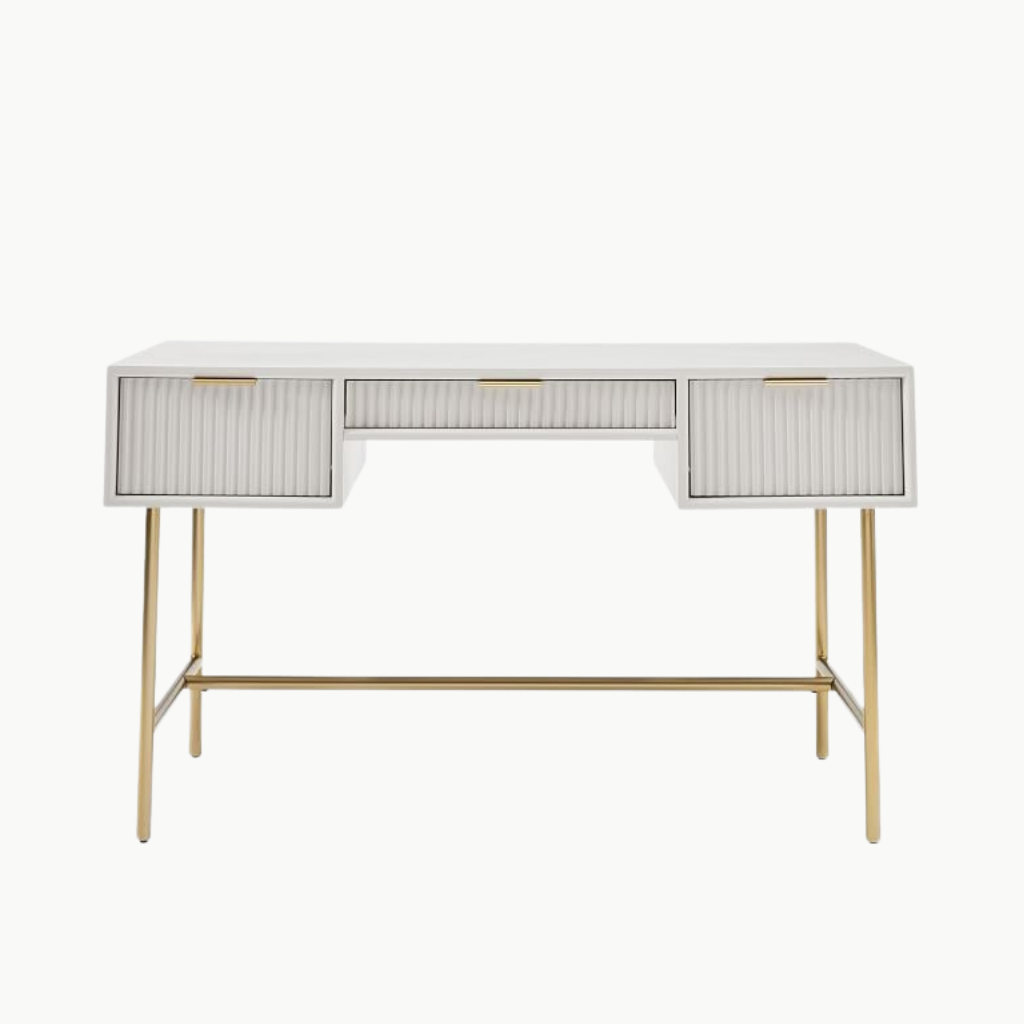 NANCY, BTD_008, Bàn trang điểm hiện đại, 120x40x75cm, Plywood phủ Veneer, Nội thất Nhà Trên Cao