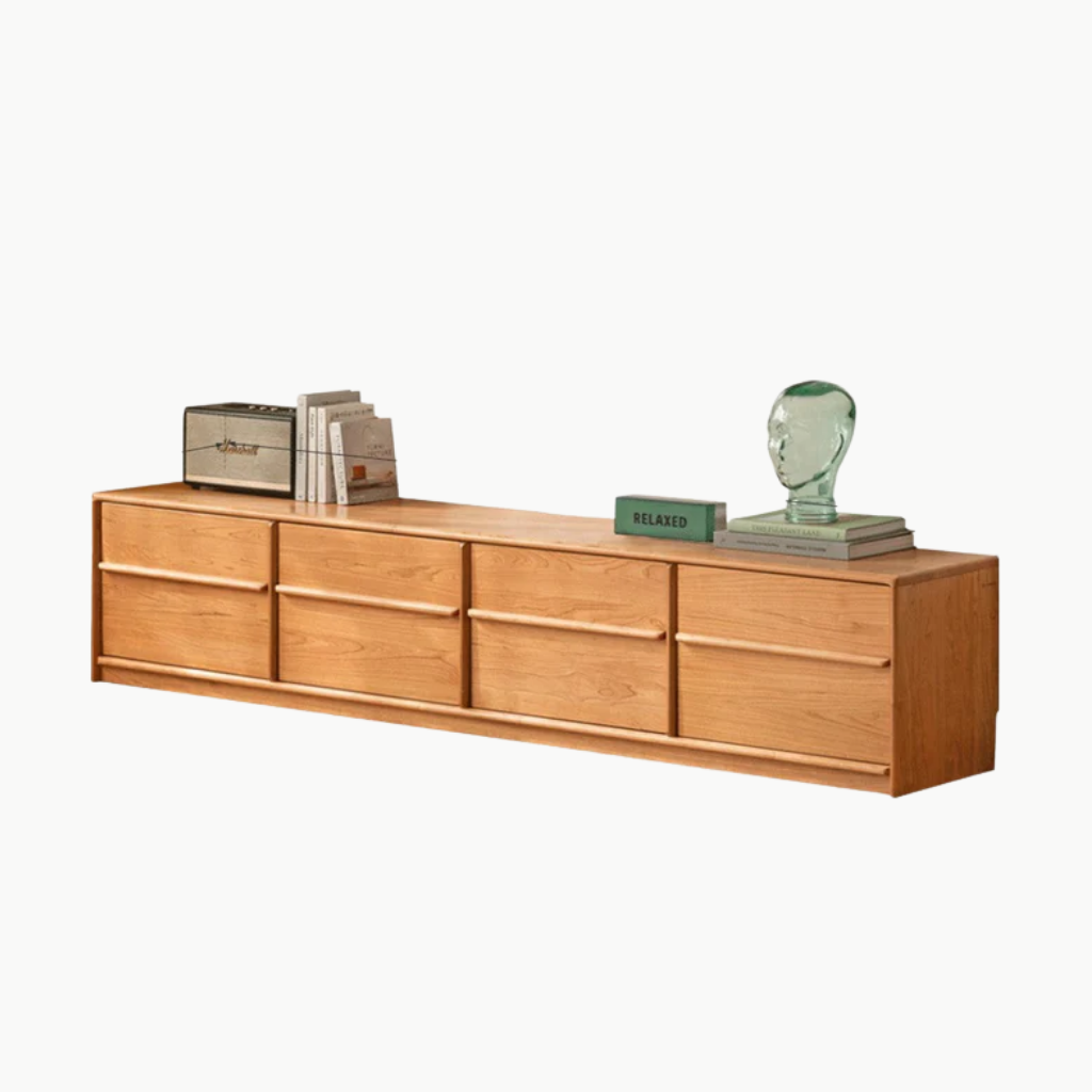 SUKI, TTV_087, Kệ tivi hiện đại đa năng, 200x40x45cm, Gỗ cao su phủ Veneer, Nội thất Nhà Trên Cao