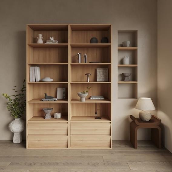 EKIL, Tủ Kệ sách, DSH_095, 140x35x204cm, Nội thất Nhà trên cao