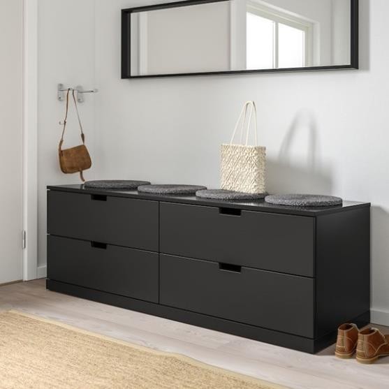 BANODAL, Tủ đựng đồ lưu trữ 4 ngăn kéo, CAB_024, 160x47x53cm, Nội thất Nhà trên cao