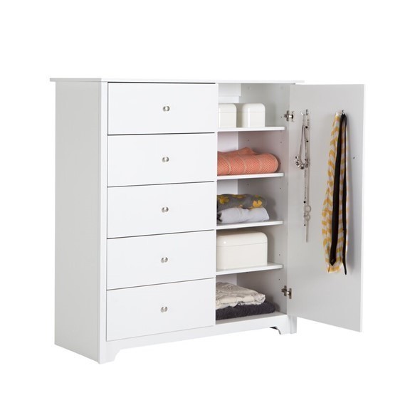 OIM, Tủ kệ để đồ đồ dùng tân cổ điển 5 ngăn, CAB_229, 119x50x124cm, Nội thất Nhà trên cao