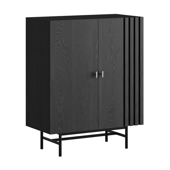 RASU, Tủ lưu trữ đồ dùng 2 cánh mở, CAB_301, 80x40x100cm, Nội thất Nhà trên cao