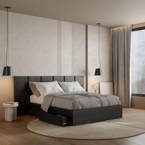 ESTELLIA, Giường ngủ hiện đại, BFR_007, 207x160x110cm, Nội thất Nhà trên cao