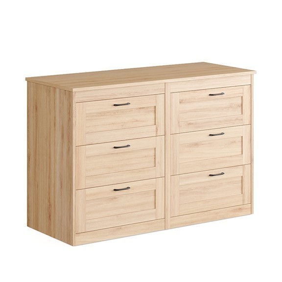 SEN, Tủ đựng đồ tân cổ điển 3 tầng 6 ngăn, CAB_253, 122x50x81cm, Nội thất Nhà trên cao