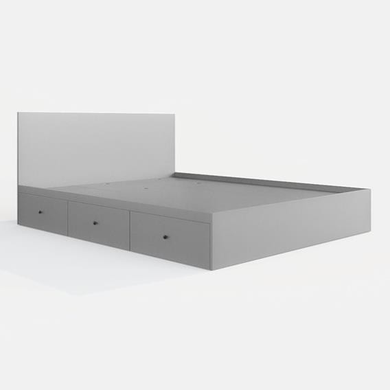 JESSIE, Giường ngủ 3 hộc tủ kéo phong cách hiện đại, BFR_015, 203x80cm, Nội thất Nhà trên cao