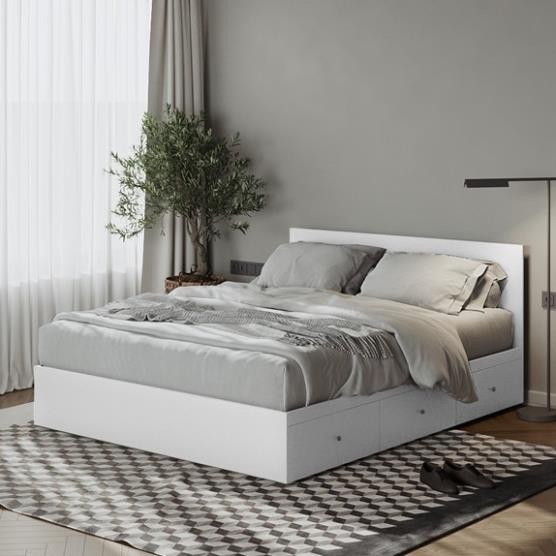 JESSIE, Giường ngủ 3 hộc tủ kéo phong cách hiện đại, BFR_015, 203x80cm, Nội thất Nhà trên cao