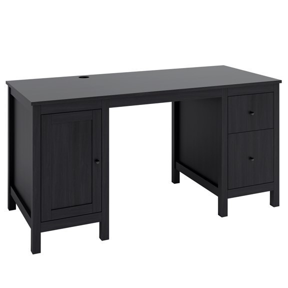 LUMI, Bàn làm việc, bàn học 2 bên tủ, DES_018, 155x65x75cm, Nội thất Nhà trên cao