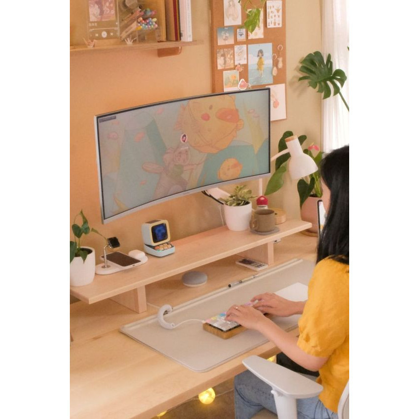LOUI, Kệ màn hình máy tính, Laptop - chống gù lưng, STA_001, 60x20x10cm, Nội thất Nhà trên cao