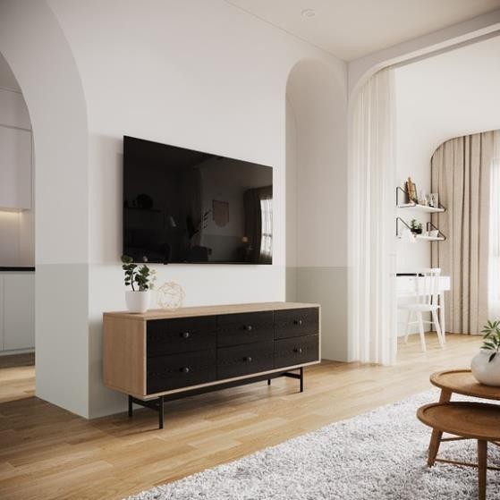 CHOBE, Kệ tivi, kệ để đồ, TVC_039, 140x40x58cm, Nội thất Nhà trên cao