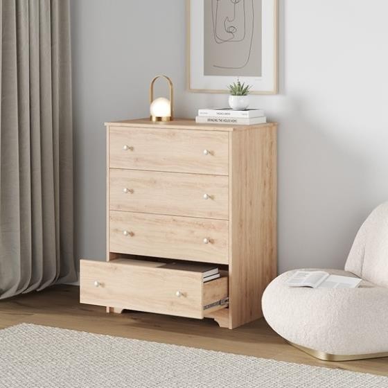 OIM, Tủ đựng đồ tân cổ điển 4 ngăn kéo, CAB_228, 79x50x102cm, Nội thất Nhà trên cao