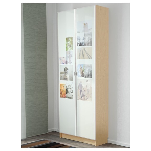 JAK, Kệ sách 6 tầng 2 cửa,, DSH_059, 80x30x202cm, Nội thất Nhà trên cao