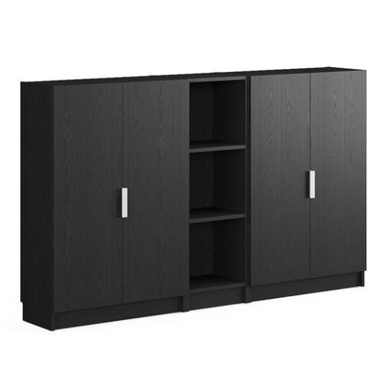 JAK, COMBO Kệ sách 3 tầng có cửa, DSH_058, 200x30x106cm, Nội thất Nhà trên cao