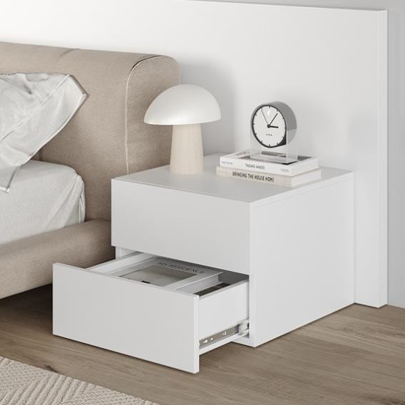 NOA, Tủ Tủ đầu giường 2 ngăn kéo cở nhỏ, TAB_014, 46x48x36cm, Nội thất Nhà trên cao