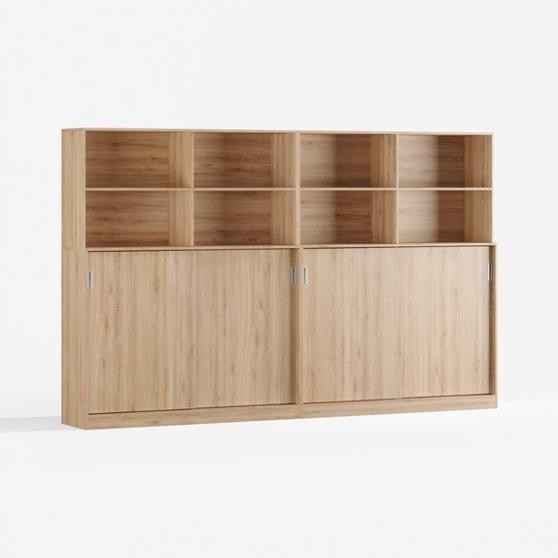 GAL, COMBO Tủ lưu trữ đồ dùng cửa lùa kèm kệ 2 tầng, CAB_144, 320x45x200cm, sản xuất bởi Sc