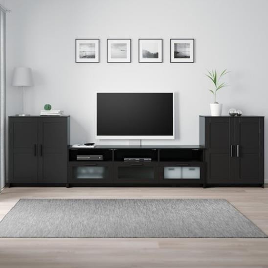 KAYLE, Bộ đôi tủ 3 tầng kết hợp Kệ tivi 3 hộc kéo, TVC_017, 336x41x95cm, Nội thất Nhà trên cao