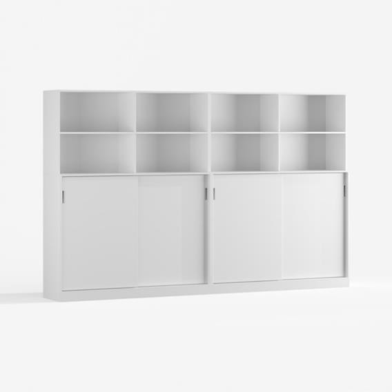 GAL, COMBO Tủ lưu trữ đồ dùng cửa lùa kèm kệ 2 tầng, CAB_144, 320x45x200cm, sản xuất bởi Sc