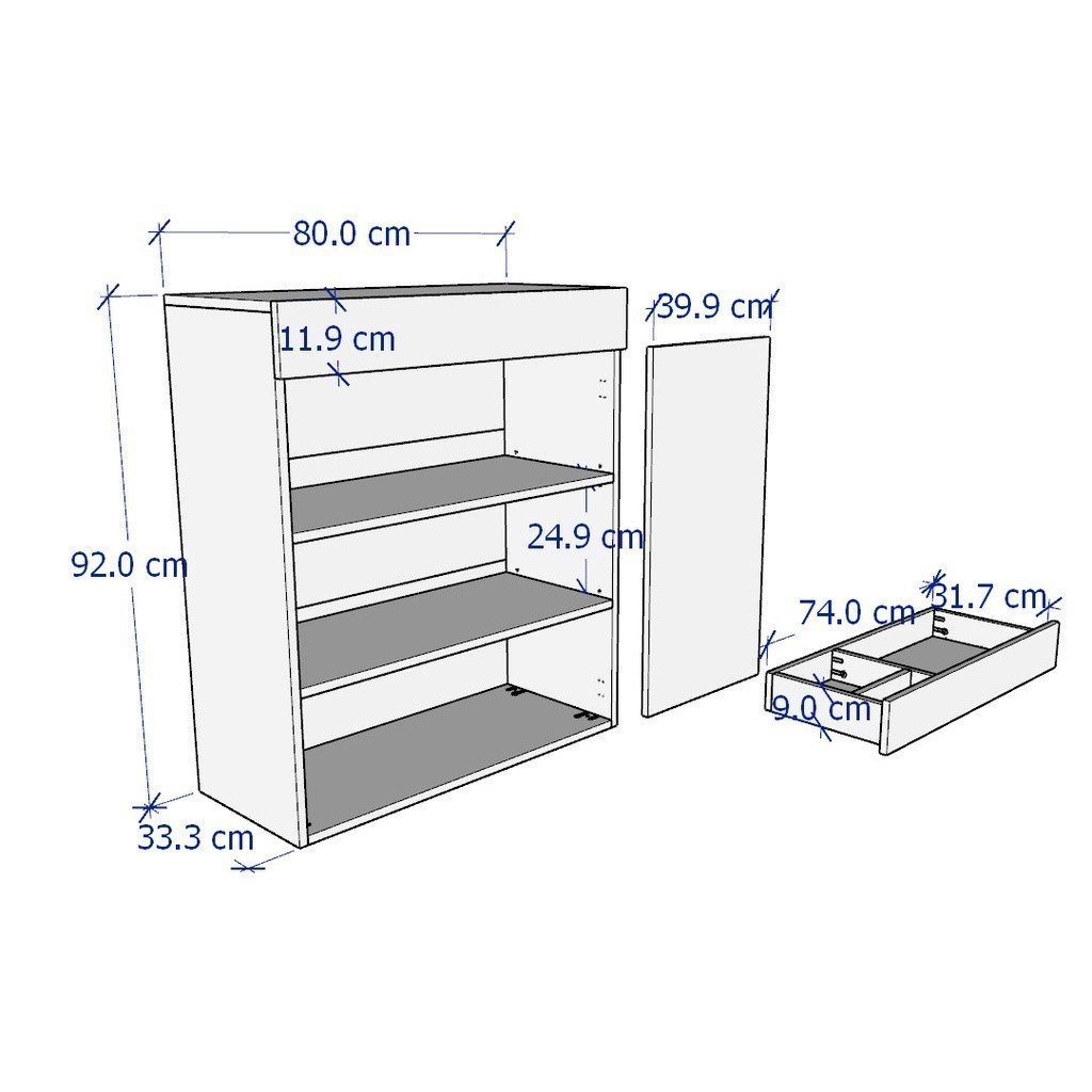 STUD, Kệ giày đa năng, SCA_018, 80x35x92cm, Nội thất Nhà trên cao