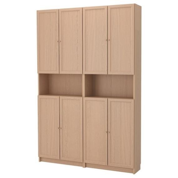JAK, Kệ sách 7 tầng có cửa, DSH_052, 160x30x234cm, Nội thất Nhà trên cao