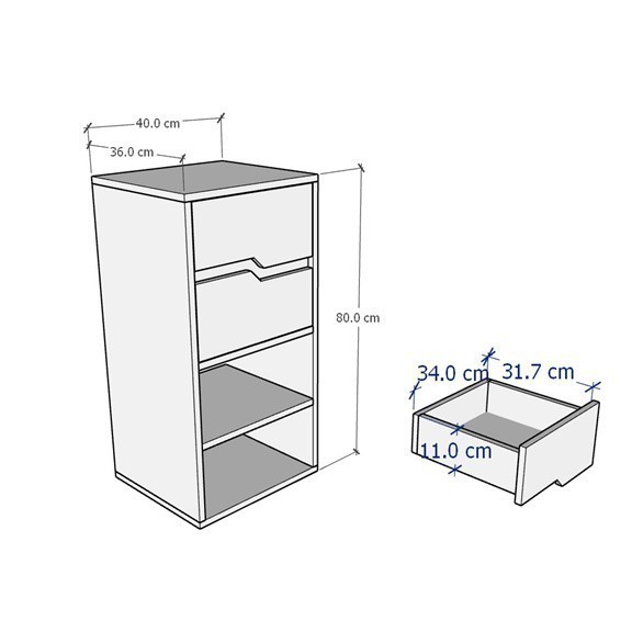 DORO, Kệ giày , kệ để đồ, CAB_361, 40x36x80cm, Nội thất Nhà trên cao