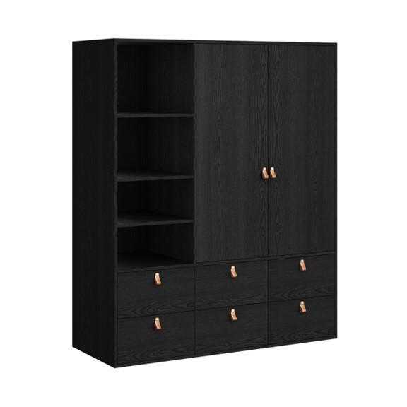 STUD, Tủ quần áo, WAR_056, 149x59x180cm, tủ đựng quần áo Nhà trên cao
