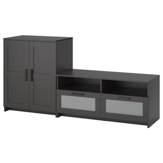 KAYLE, COMBO Kệ tivi 2 hộc kéo kết hợp tủ 3 tầng, TVC_013, 198x41x95cm, Nội thất Nhà trên cao