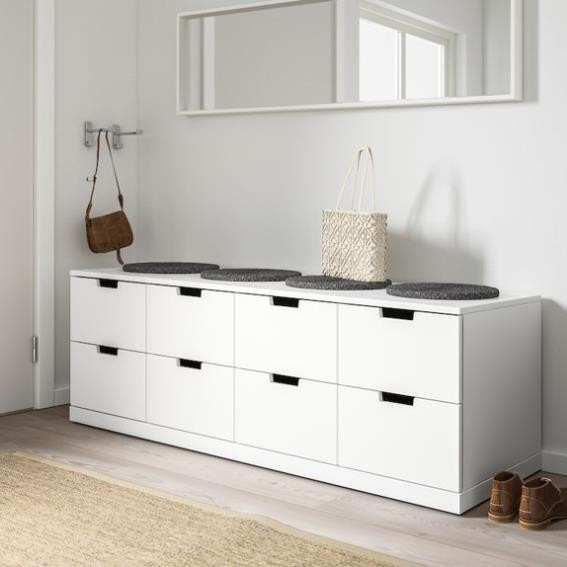 BANODAL, Tủ đựng đồ lưu trữ 2 tầng 8 ngăn, CAB_027, 160x47x53cm, Nội thất Nhà trên cao