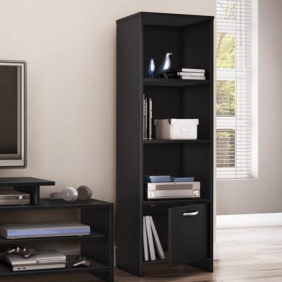 TWICE, Kệ kệ để đồ 4 tầng kèm hộc tủ kéo, DSH_086, 50x35x140cm, Nội thất Nhà trên cao