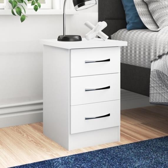 ELDE, Tủ đầu giường 3 ngăn kéo, TAB_042, 40x40x59cm, Nội thất Nhà trên cao