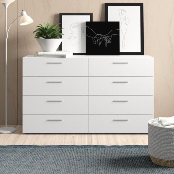 PEPA, Tủ lưu trữ đồ dùng hiện đại 4 tầng 8 ngăn, CAB_322, 140x43x82cm, Nội thất Nhà trên cao