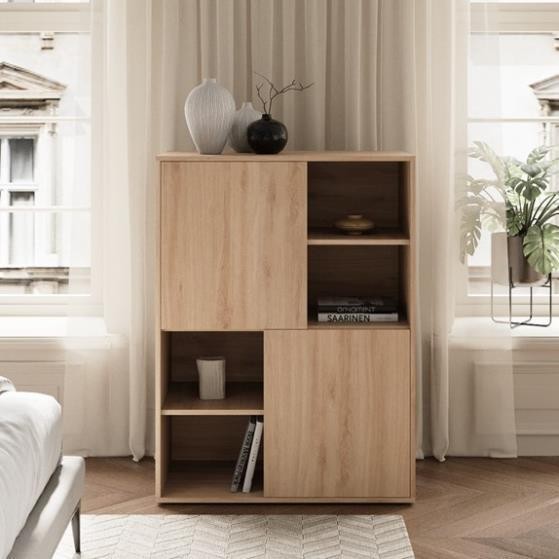 NAVE, Tủ lưu trữ đồ dùng 4 tầng, CAB_195, 90x50x120cm, Nội thất Nhà trên cao