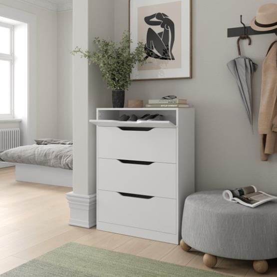 WINDEE, Tủ lưu trữ 4 cửa mở, CAB_321, 80x37x110cm, Nội thất Nhà trên cao