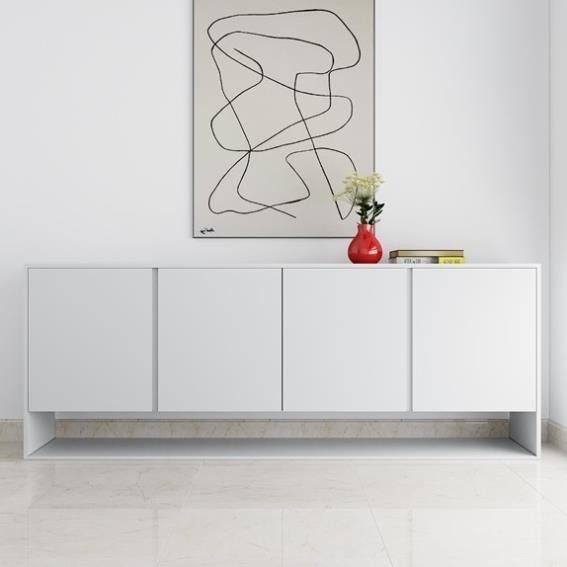 NIRDO, Tủ đựng đồ lưu trữ 4 ngăn, CAB_205, 210x45x80cm, Nội thất Nhà trên cao
