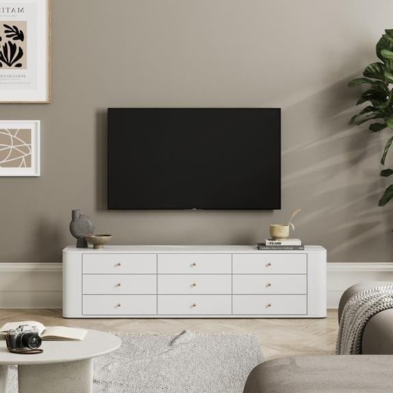 SELLA, Kệ tivi, kệ để đồ, TVC_062, 180x40x45cm, Nội thất Nhà trên cao