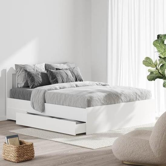 SEN, Giường ngủ 2 hộc kéo 3 ngăn, BFR_024, 203x93cm, Nội thất Nhà trên cao