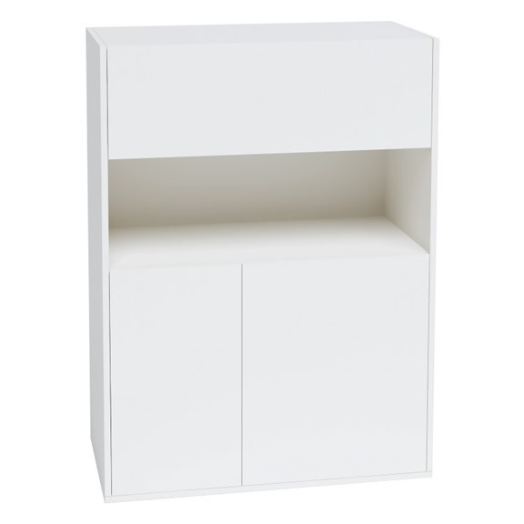 NOA, Tủ trưng bày đồ dùng 2 cánh kèm ngăn kéo, CAB_222, 92x45x124cm, Nội thất Nhà trên cao