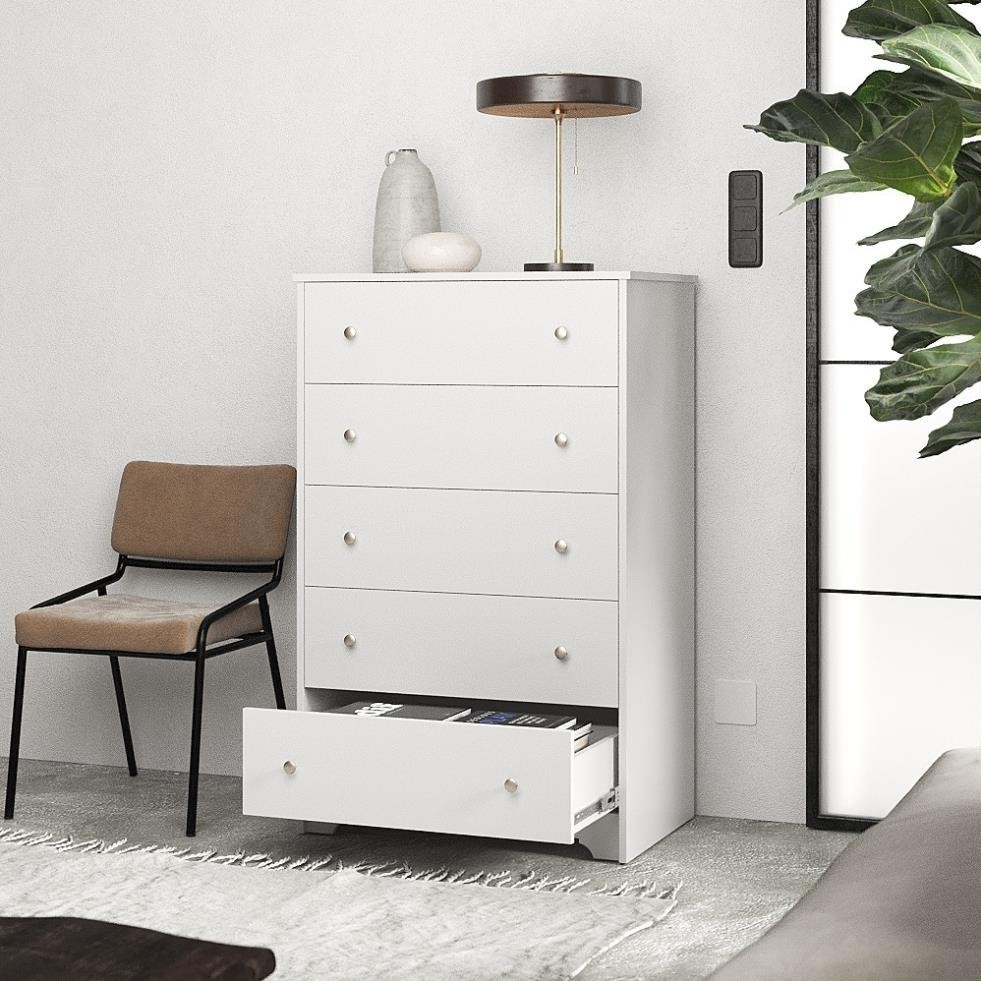 OIM, Tủ đựng đồ tân cổ điển 5 ngăn kéo, CAB_226, 79x50x124cm, Nội thất Nhà trên cao