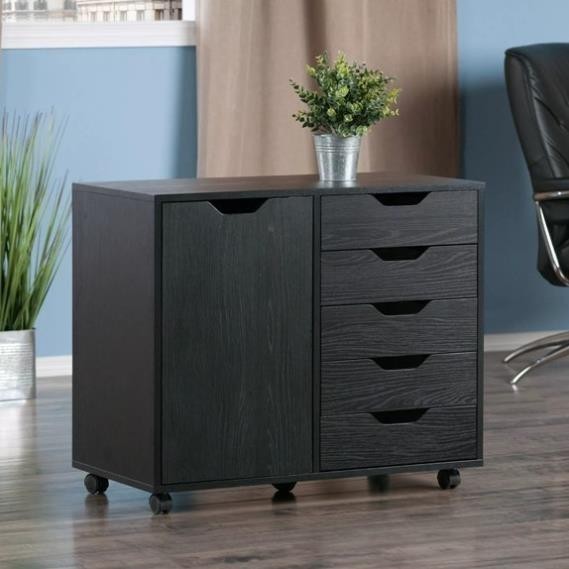 HALITA, Tủ lưu trữ 5 học kéo 1 cánh mở có bánh xe , CAB_154, 78x41x61cm, Nội thất Nhà trên cao