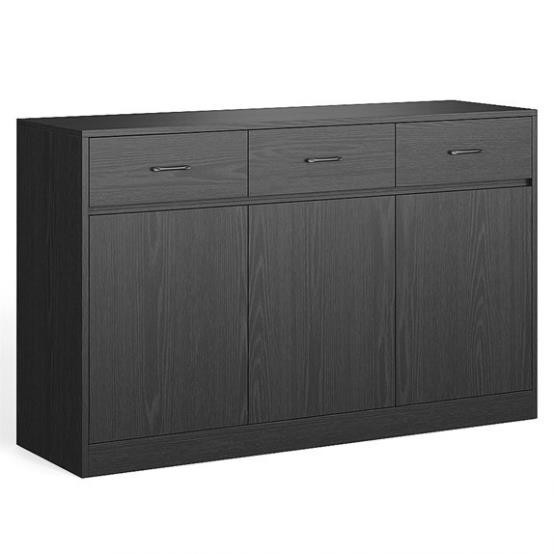 KRIST, Tủ lưu trữ đồ dùng 3 gian, CAB_177, 132x40x82cm, Nội thất Nhà trên cao