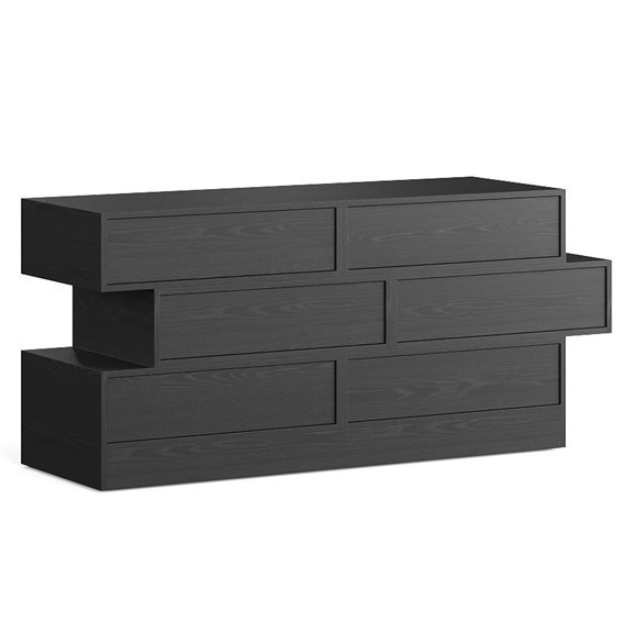 NAVE, Tủ lưu trữ, bàn làm việc, bàn học 3 ngăn kéo, CAB_193, 155x48x70cm, Nội thất Nhà trên cao