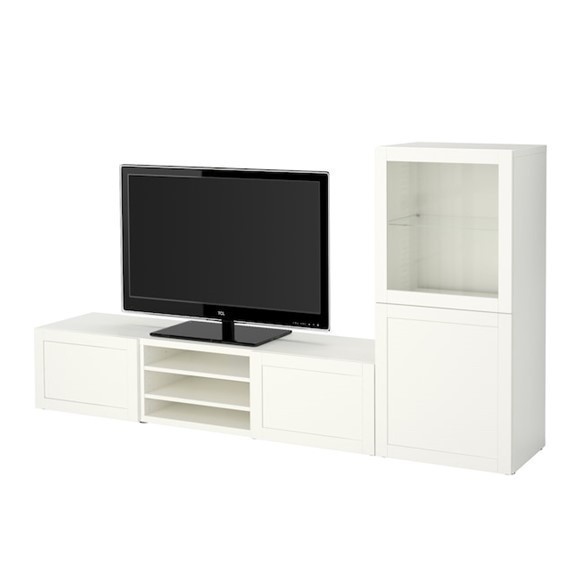ANGELA, COMBO Kệ tivi kèm kệ kệ để đồ cửa kính, TVC_001, 240x42x128cm, Nội thất Nhà trên cao