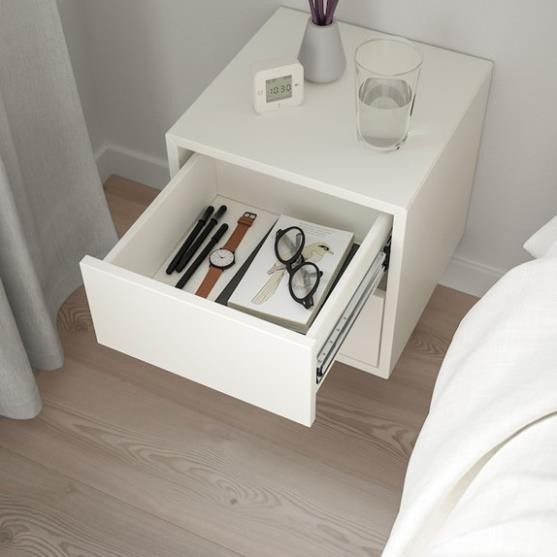 NIOSK, Tủ đầu giường 2 ngăn treo tường, TAB_013, 35x36x35cm, Nội thất Nhà trên cao