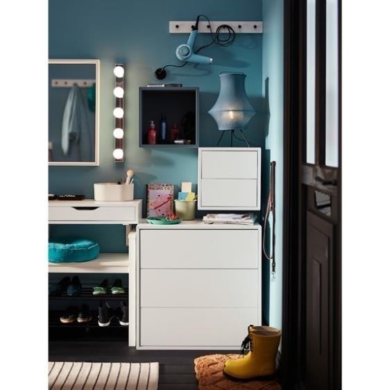 NIOSK, Tủ đầu giường 2 ngăn treo tường, TAB_013, 35x36x35cm, Nội thất Nhà trên cao